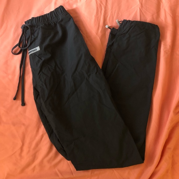 ESSENTIALS BLACK TRACK PANTS - Picture 2 of 6